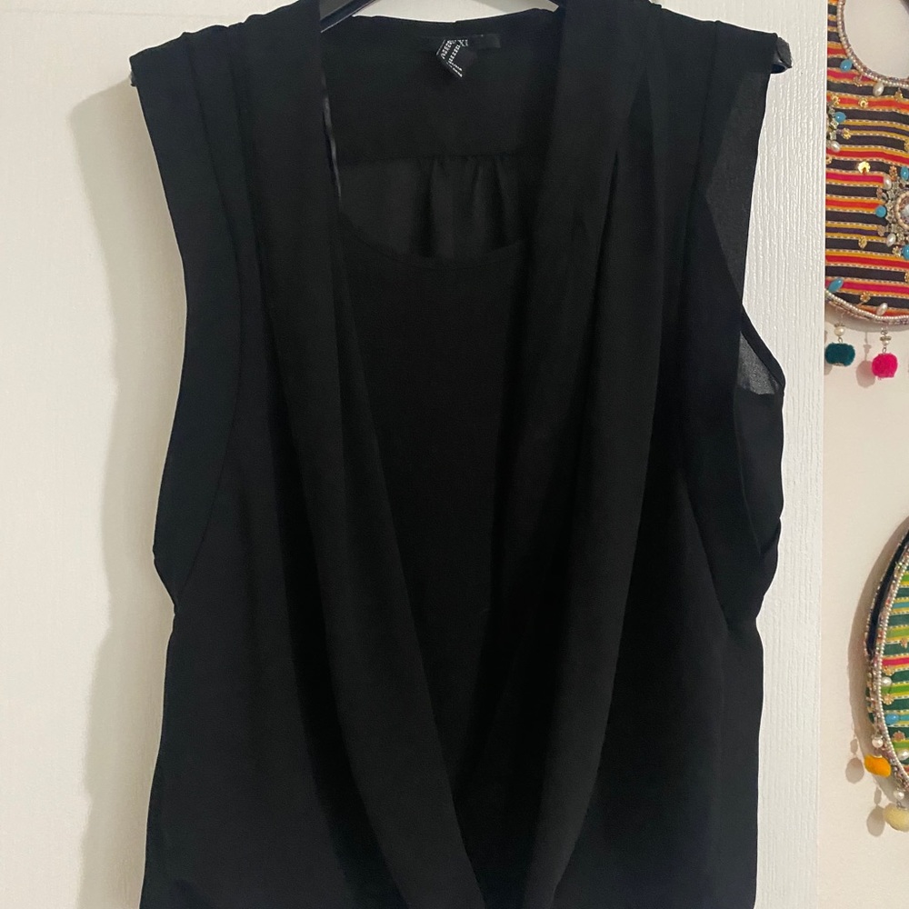 Black organza blouse